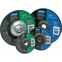 Gemini&reg; Depressed Centre Grinding Wheels, 4" x 1/4", 5/8" Arbor, Aluminum Oxide, Type 27 Trail Hammer and Bolt