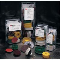Ensemble de meules en soie Roloc Scotch-Brite, C&eacute;ramique, Grain 50, 80, 120, 2" dia. Trail Hammer and Bolt