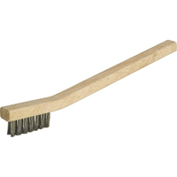 Petites brosses industrielles de nettoyage, Acier inoxydable, 3 x 7 rangs de fils, Longueur 7-3/4" Trail Hammer and Bolt