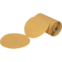 Rouleau de disques abrasifs dor&eacute;s en papier Stikit 216U, 6" dia., Grain P360, Oxyde d'aluminium Trail Hammer and Bolt