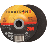 Meules &agrave; tronçonner Cubitron II, 5" x 0,045", Arbre de 7/8", Type 27, C&eacute;ramique, 12250 Tr/min Trail Hammer and Bolt
