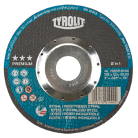 Premium 2 in 1 Thincut Cut-Off Wheel, 5" x 0.045", 7/8" Arbor, Type 27, Aluminum Oxide, 12250 RPM Trail Hammer and Bolt