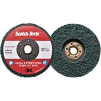Disque extra coupe  Clean and Strip  XT Pro Scotch-Brite, 4-1/2" dia., Grain Extra grossier, Oxyde d'aluminium Trail Hammer and Bolt