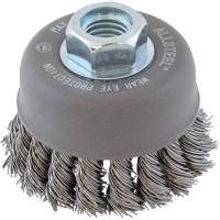ALLSTEEL Wire Brush, 3" Dia. x 5/8"-11 Arbor Trail Hammer and Bolt