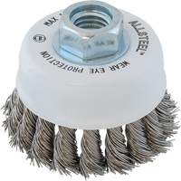 ALLSTEEL Wire Brush, 3" Dia. x 5/8"-11 Arbor Trail Hammer and Bolt