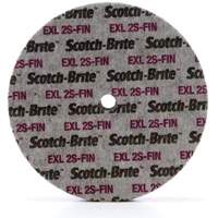 Meule unitaris&eacute;e EXL Scotch-Brite, 6" x 1/4", Arbre de 1/4", Grain de Fin, Carbure de silicium Trail Hammer and Bolt