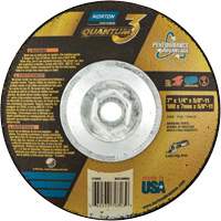 Quantum3 SG Saucer Wheel, 7" x 1/4", 5/8"-11 Arbor, Ceramic Alumina, Type 28 Trail Hammer and Bolt