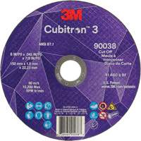 Meule &agrave; tronçonner Cubitron 3, 6" x 0,045", Type T27, C&eacute;ramique, 10 200 Tr/min Trail Hammer and Bolt