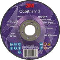 Meule a moyeu d&eacute;port&eacute; Cubitron 3, 5" x 1/4", Arbre 7/8", C&eacute;ramique, Type T27 Trail Hammer and Bolt