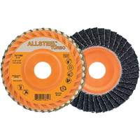 ALLSTEEL Turbo Flap Disc, 4-1/2" x 5/8"-11, 40 Grit, Zirconia Alumina Trail Hammer and Bolt