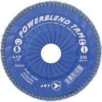 Disque &agrave; lamelles ajustables TRM Powerblend, 4-1/2" x 7/8", Type 29, Grain Z40, Zirconium Trail Hammer and Bolt