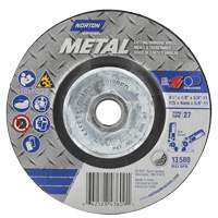 Metal Grinding & Cutting Wheel, 4-1/2" x 1/8", 5/8"-11 Arbor, Type 27, Aluminum Oxide Trail Hammer and Bolt