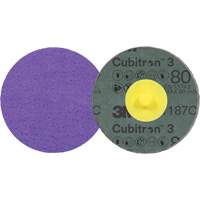Cubitron 3 Roloc Fibre Disc, 4" Dia., 80+ Grit, Ceramic Trail Hammer and Bolt
