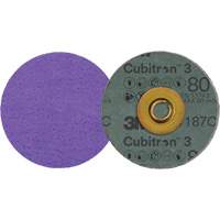 Cubitron 3 Roloc Fibre Disc, 3" Dia., 80+ Grit, Ceramic Trail Hammer and Bolt