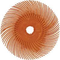 Brosse radiale en soies de pr&eacute;cision type C PN-RB Scotch-Brite , C&eacute;ramique, Grain 80+, 3" dia. Trail Hammer and Bolt
