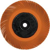Brosse radiale en soies de pr&eacute;cision type C PN-RB avec adaptateur Scotch-Brite , C&eacute;ramique, Grain 80+, 6" dia. Trail Hammer and Bolt