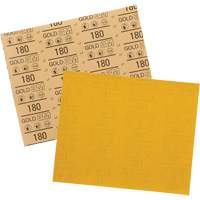 Feuille abrasive dor&eacute;e 12545, 9" x 11", Grain 180, Oxyde d'aluminium Trail Hammer and Bolt