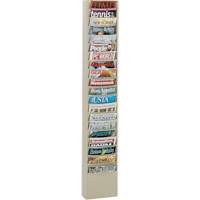 Porte-documents, Mural, 20 fentes, Acier, 9-3/4" la x 4-1/8" p x 58" h Trail Hammer and Bolt