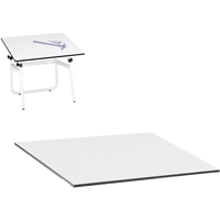 Dessus pour table &agrave; dessin r&eacute;glable Vista, 48" la x 3/4" h, Blanc Trail Hammer and Bolt