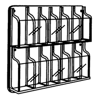 Pr&eacute;sentoirs, Mural, 9 fentes, Plastique, 30" la x 2" p x 36-7/8" h Trail Hammer and Bolt