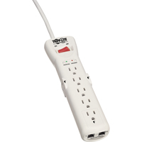 Protect-It Surge Suppressors, 7 Outlets, 2470 J, 1800 W, 7' Cord Trail Hammer and Bolt