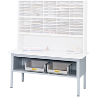 Mobilier E-Z Sort pour la salle du courrier- Tables de tri avec tablette-Dessus de table, 60" la x 28" p x 36" h, Stratifi&eacute; Trail Hammer and Bolt