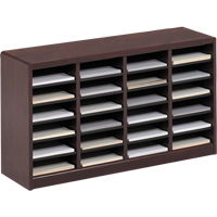 Casier &agrave; compartiments E-Z Stor pour documentation, Stationnaire, 24 fentes, Bois, 40" la x 11-3/4" p x 23" h Trail Hammer and Bolt