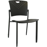 Chaises empilables MaxX StaxX, Polypropyl&egrave;ne, Hauteur 17-1/4", Capacit&eacute; 275 lb, Noir Trail Hammer and Bolt