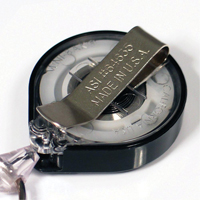 Retractable Mini-Bak&reg; ID Badge Holders, Plastic, 36" Cable, Belt Clip Attachment Trail Hammer and Bolt