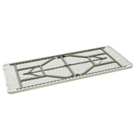 Table pliante, Rectangulaire, 72" l x 30" la, Poly&eacute;thyl&egrave;ne, Blanc Trail Hammer and Bolt