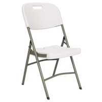 Chaises pliantes, Poly&eacute;thyl&egrave;ne, Blanc, Capacit&eacute; 350 lb Trail Hammer and Bolt