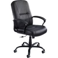 Serenity Big & Tall Chair, Leather, Black, 500 lbs. Capacity Trail Hammer and Bolt