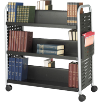 Chariots pour livres Scoot, 200 lb Capacit&eacute;, Noir, 17-3/4" p x 41-1/4" la x 41-1/4" h, Acier Trail Hammer and Bolt