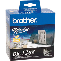 &eacute;tiquettes d'adresse de s&eacute;rie DK, 1-1/2" la x 3-1/2" la x Blanc Trail Hammer and Bolt
