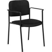 Chaises empilables, Tissu, Hauteur 32", Capacit&eacute; 300 lb, Noir Trail Hammer and Bolt