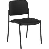 Chaises sans accoudoirs empilables, Tissu, Hauteur 32", Capacit&eacute; 300 lb, Noir Trail Hammer and Bolt