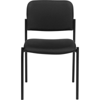 Chaises sans accoudoirs empilables, Tissu, Hauteur 32", Capacit&eacute; 300 lb, Noir Trail Hammer and Bolt
