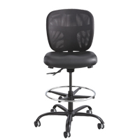 Vue Heavy-Duty Stool, Vinyl, Black, 350 lbs. Capacity Trail Hammer and Bolt