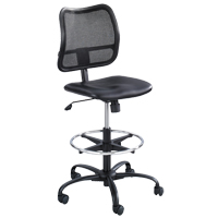 Vue Ergonomic Stool, Vinyl, Black, 250 lbs. Capacity Trail Hammer and Bolt