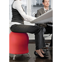 Zenergy Ball Chair, Fabric, Red, 250 lbs. Capacity Trail Hammer and Bolt