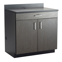 Armoire modulaire de base, M&eacute;lamine, 39" h x 36" la x 25" P, Nuit d'Asie/noir Trail Hammer and Bolt