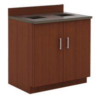 Armoire modulaire de base, M&eacute;lamine, 39" h x 36" la x 25" P, Acajou Trail Hammer and Bolt