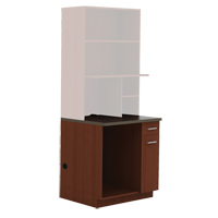 Modular Cabinet, Melamine, 39" H x 36" W x 25" D, Mahogany Trail Hammer and Bolt