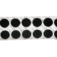 Attaches en jeton, Boucle et crochet, 3/4" dia., Adh&eacute;sif, Noir Trail Hammer and Bolt