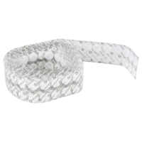 Attaches en jeton, Boucle et crochet, 3/4" dia., Adh&eacute;sif, Blanc Trail Hammer and Bolt