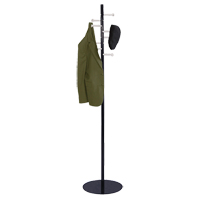 Nail Head Coat Rack, 67" H, Black, 8 Hook(s) Trail Hammer and Bolt