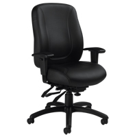 Chaise Overtime &agrave; dos &eacute;lev&eacute;, Cuir, Noir, Capacit&eacute; 300 lb Trail Hammer and Bolt