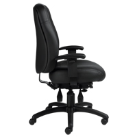 Chaise Overtime &agrave; dos &eacute;lev&eacute;, Cuir, Noir, Capacit&eacute; 300 lb Trail Hammer and Bolt