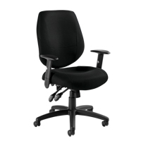 Chaise d'op&eacute;rateur Six 31, Tissu, Noir, Capacit&eacute; 250 lb Trail Hammer and Bolt