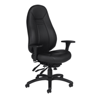 Chaise confortable &agrave; dos &eacute;lev&eacute;, Cuir, Noir, Capacit&eacute; 300 lb Trail Hammer and Bolt